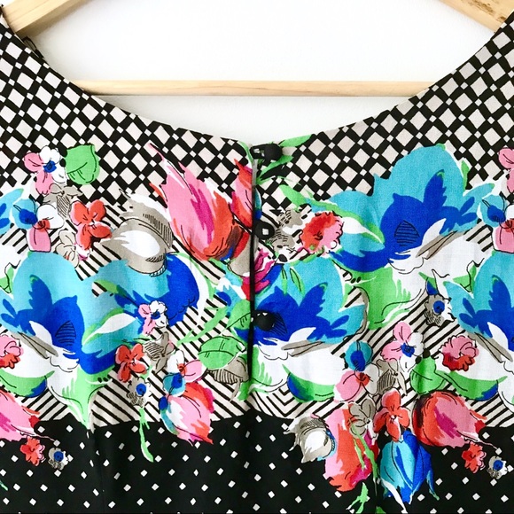Anthropologie Odille Floral & Geometric Drapey Top - Picture 5 of 9
